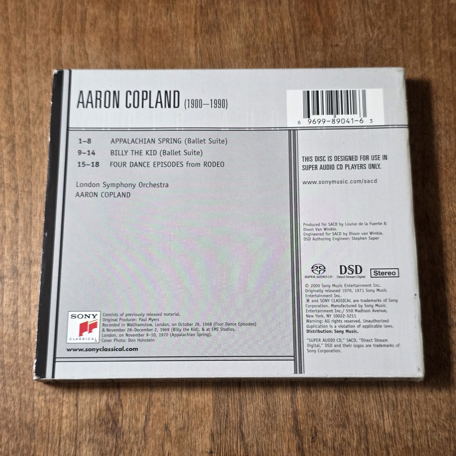 Aaron Copland - Appalachian Spring Billy The Kid & Rodeo SACD Classical HTF