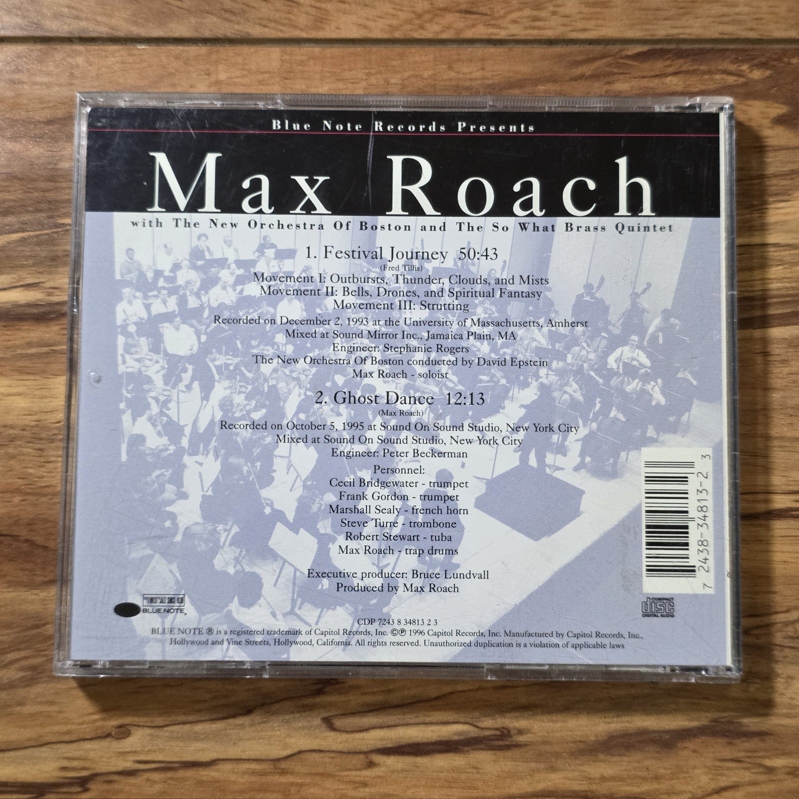 Max Roach - With the New Orchestra of Boston CD 1996 Autographed Signed Rare HTF
