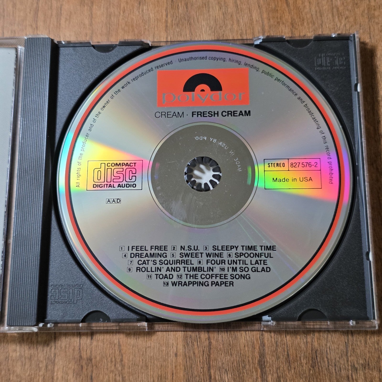 Cream - Fresh Cream CD Album 1988 Classic Rock