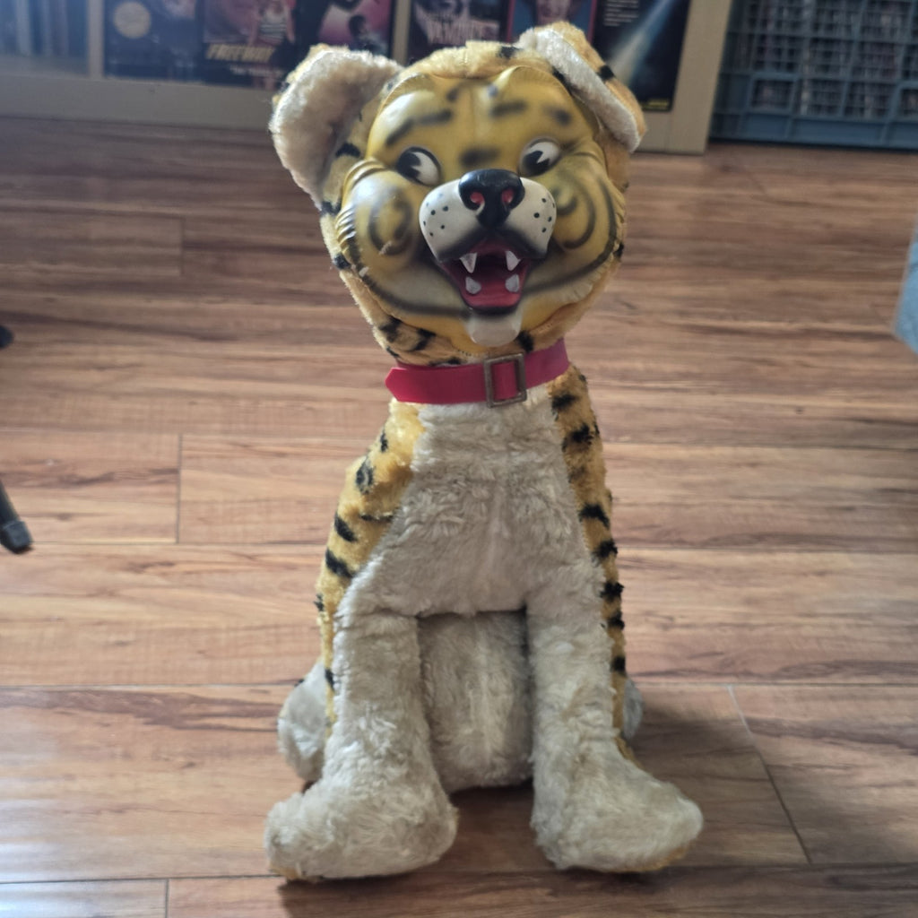 My-Toy Co. Tiger Plush Rubber Face 1950s Vintage Stuffed Toy Large 18"