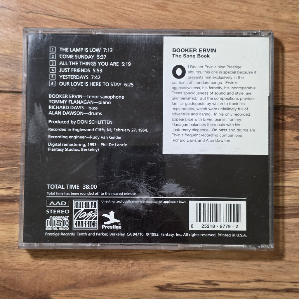 Booker Ervin - The Song Book CD Album 1993 Jazz Rare HTF