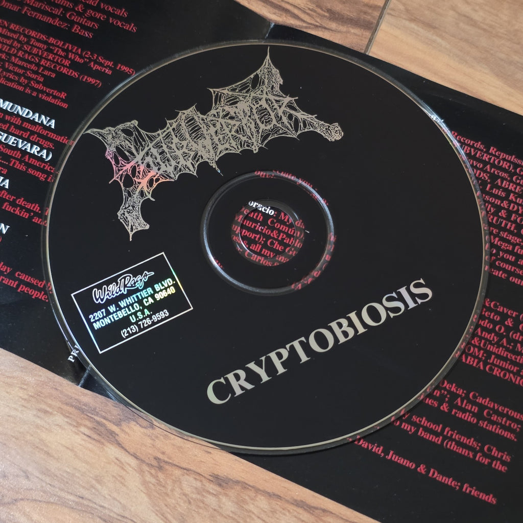 Subvertor - Cryptobiosis CD Album 1998 Death Metal Wild Rags Records Rare HTF