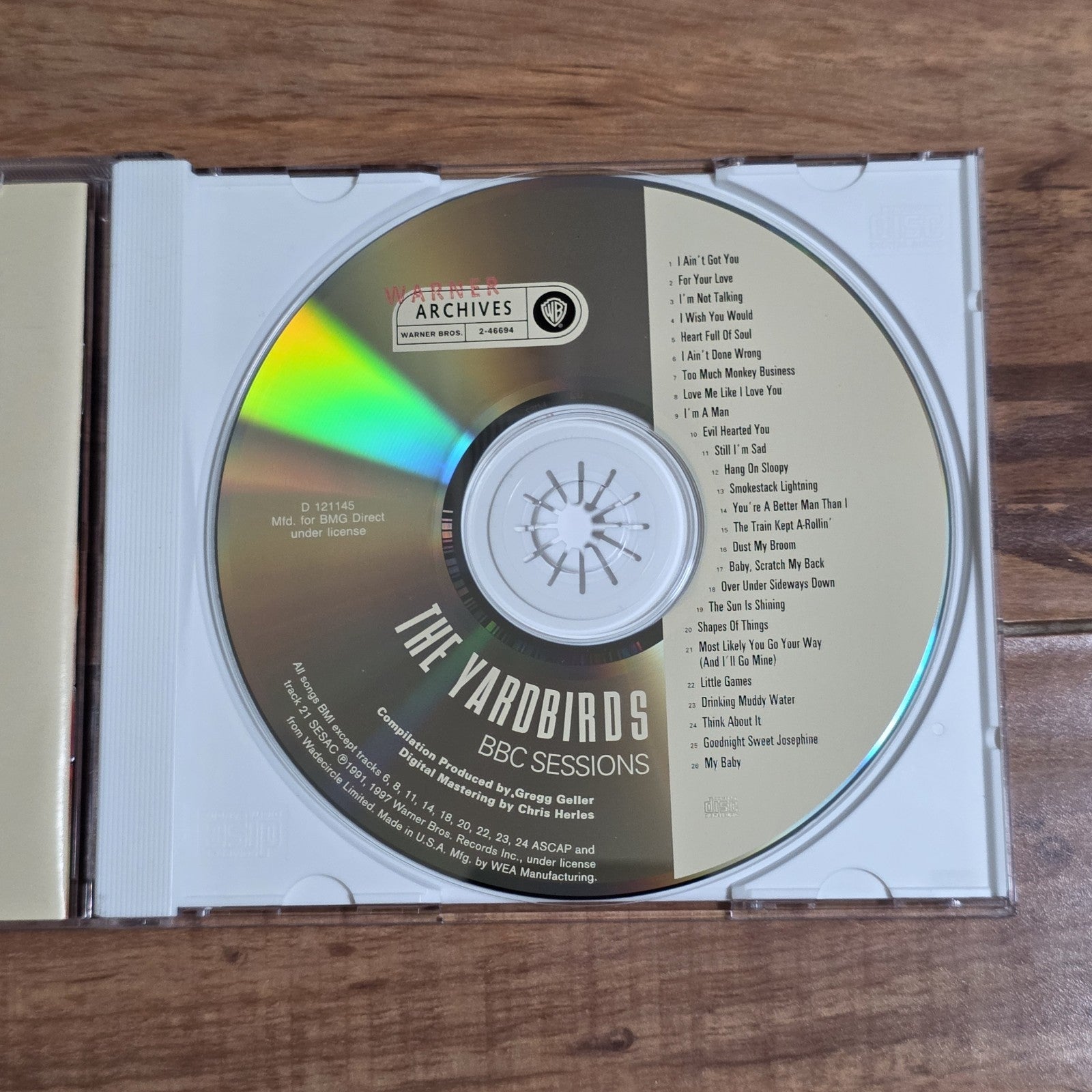 Yardbirds - BBC Sessions CD Live Album 1997 Blues Rock Warner Archives