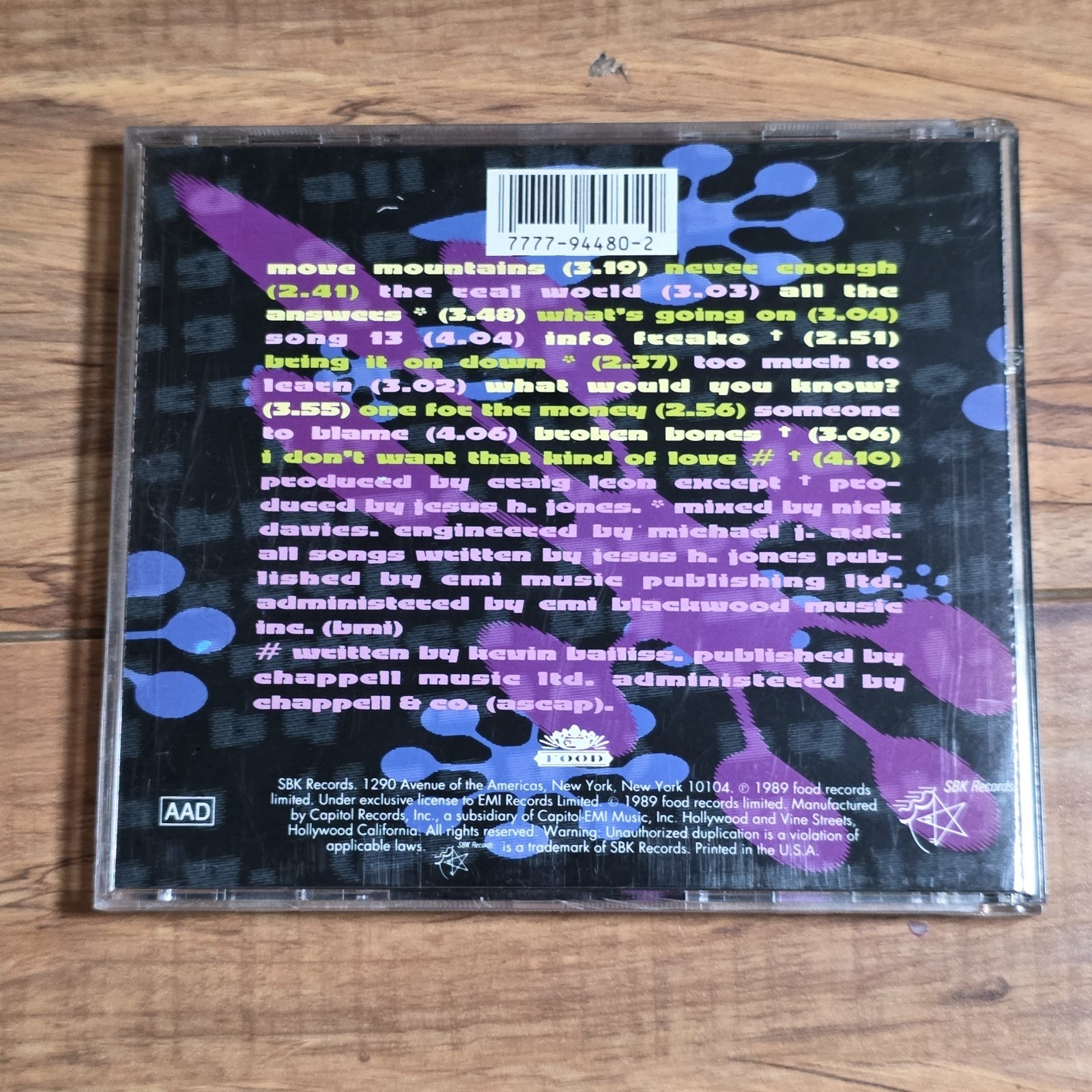 Jesus Jones - Liquidizer CD Album 1989 Alternative Rock