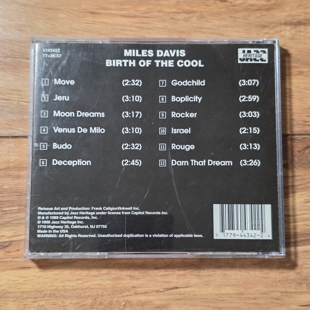 Miles Davis - Birth of the Cool CD Album 1996 Jazz