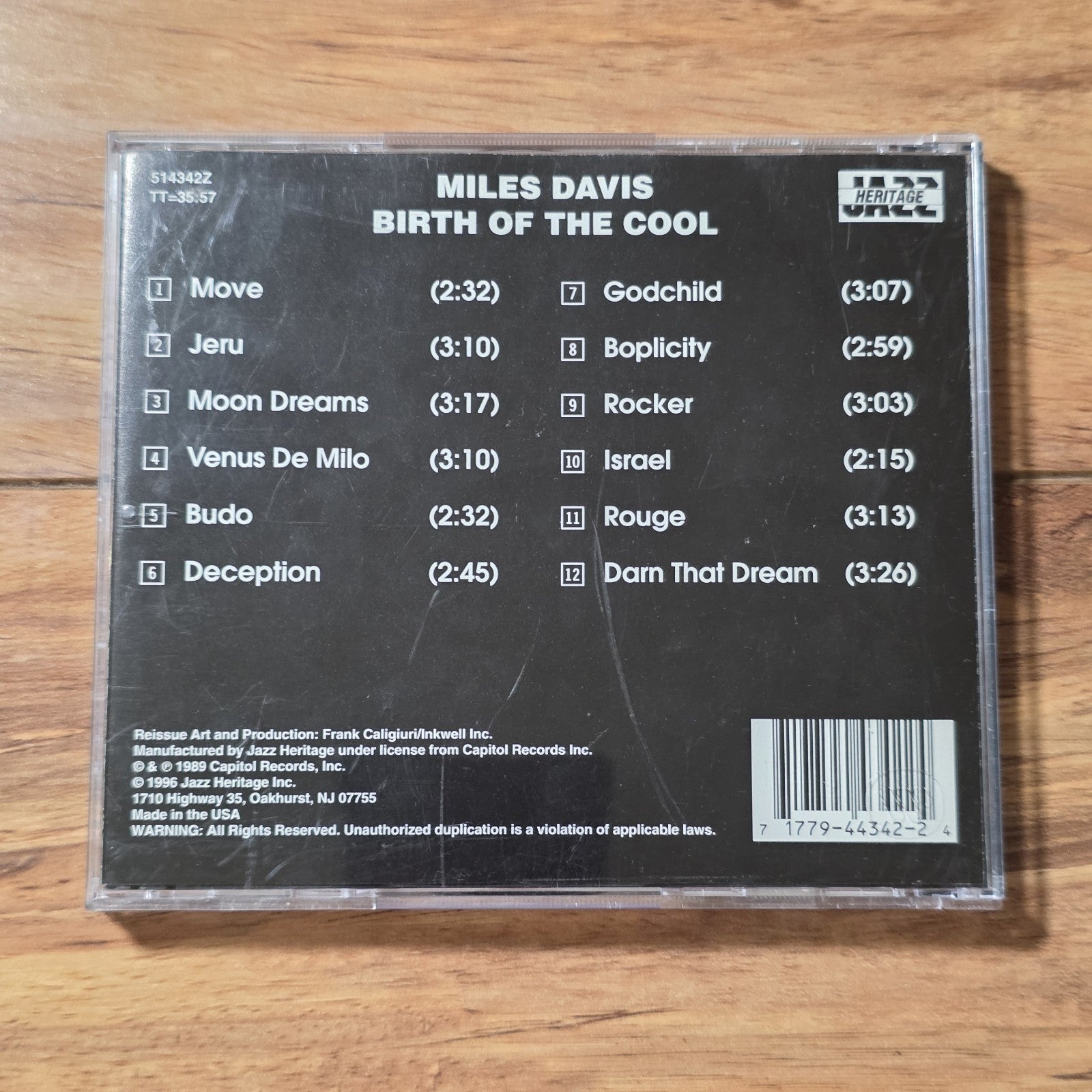 Miles Davis - Birth of the Cool CD Album 1996 Jazz