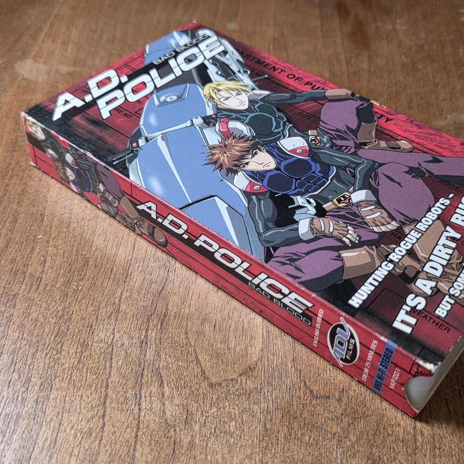 A.D. Police Files Vol. 1: Bad Blood 1990 VHS English Dubbed Anime Tony Oliver
