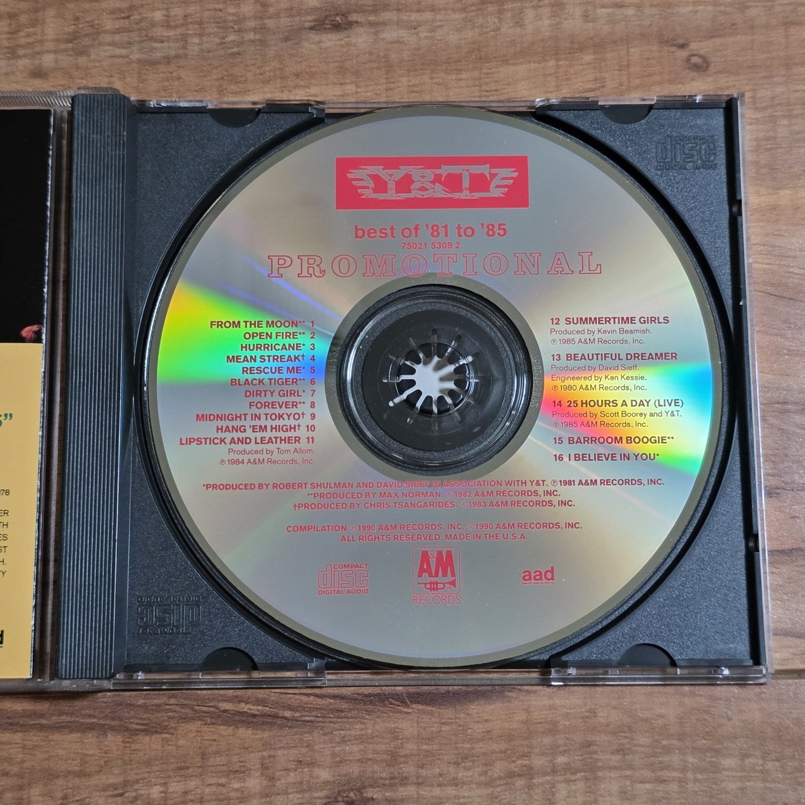 Y&T - Best Of 1981-1985 CD Compilation 1990 Hard Rock Heavy Metal