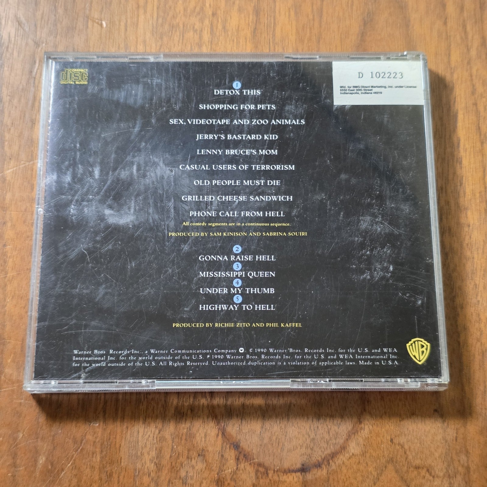 Sam Kinison - Leader of the Banned CD Album 1990 Comedy Rock