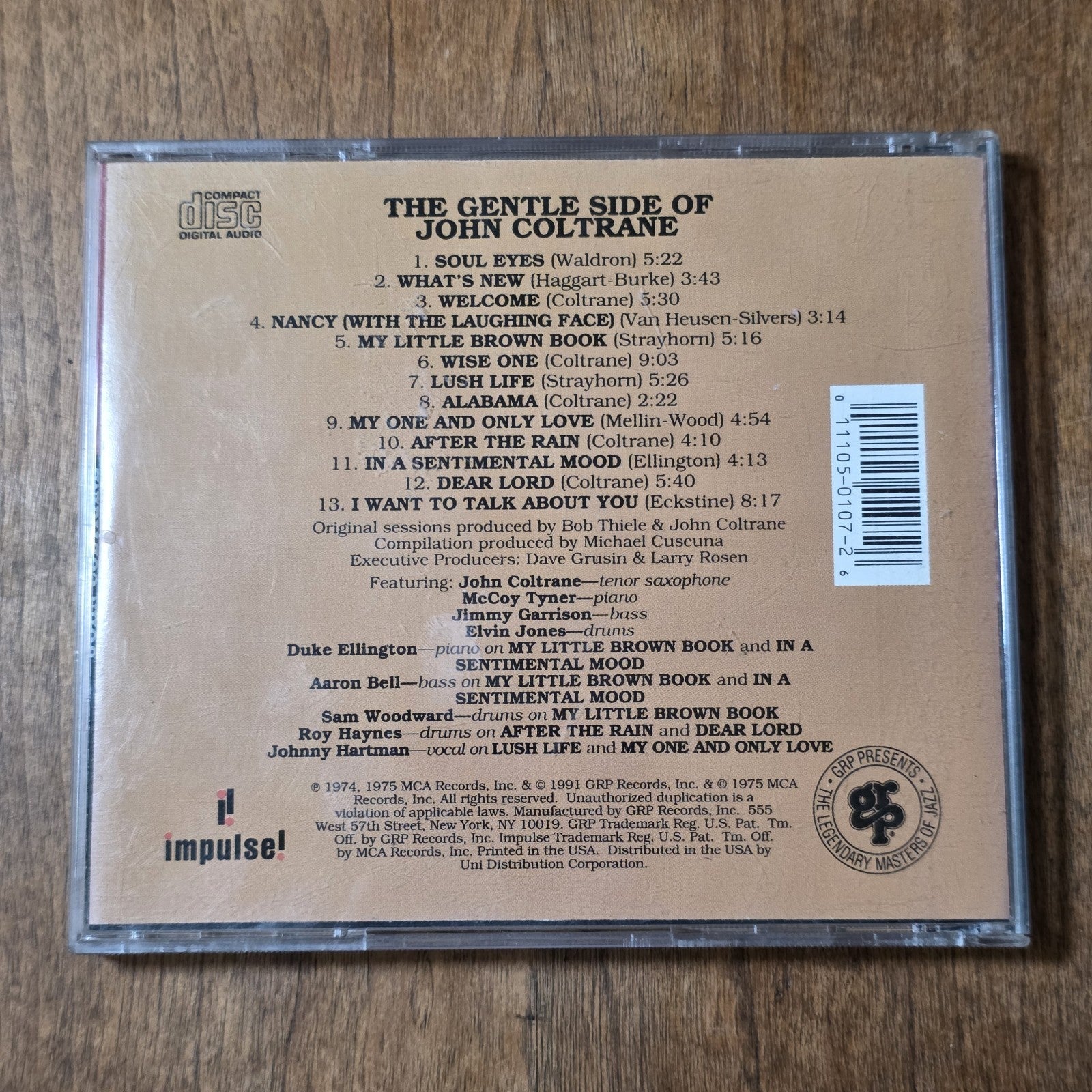 John Coltrane - The Gentle Side of CD Compilation 1991 Jazz Impulse