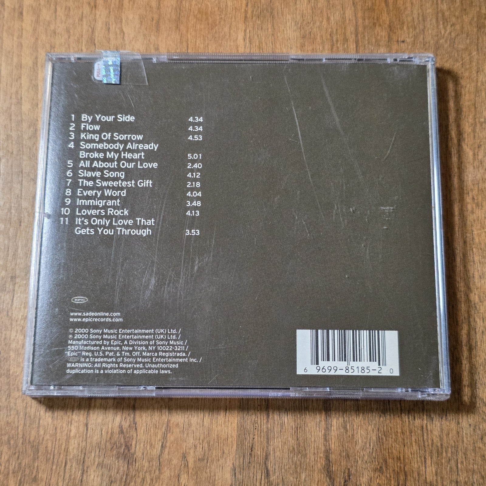 Sade - Lovers Rock CD Album 2000 R&B