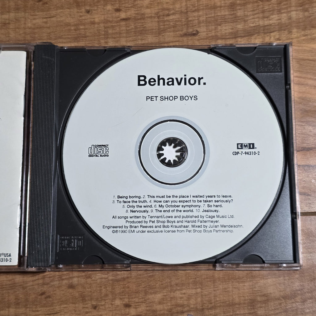 Pet Shop Boys - Behaviour CD Album 1990 Synth-Pop EMI