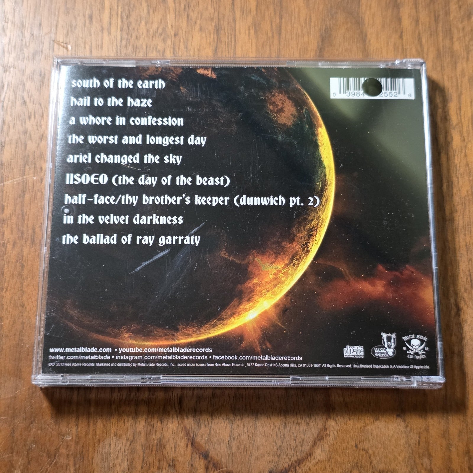 Iron Man - South of the Earth CD Album 2013 Doom Metal