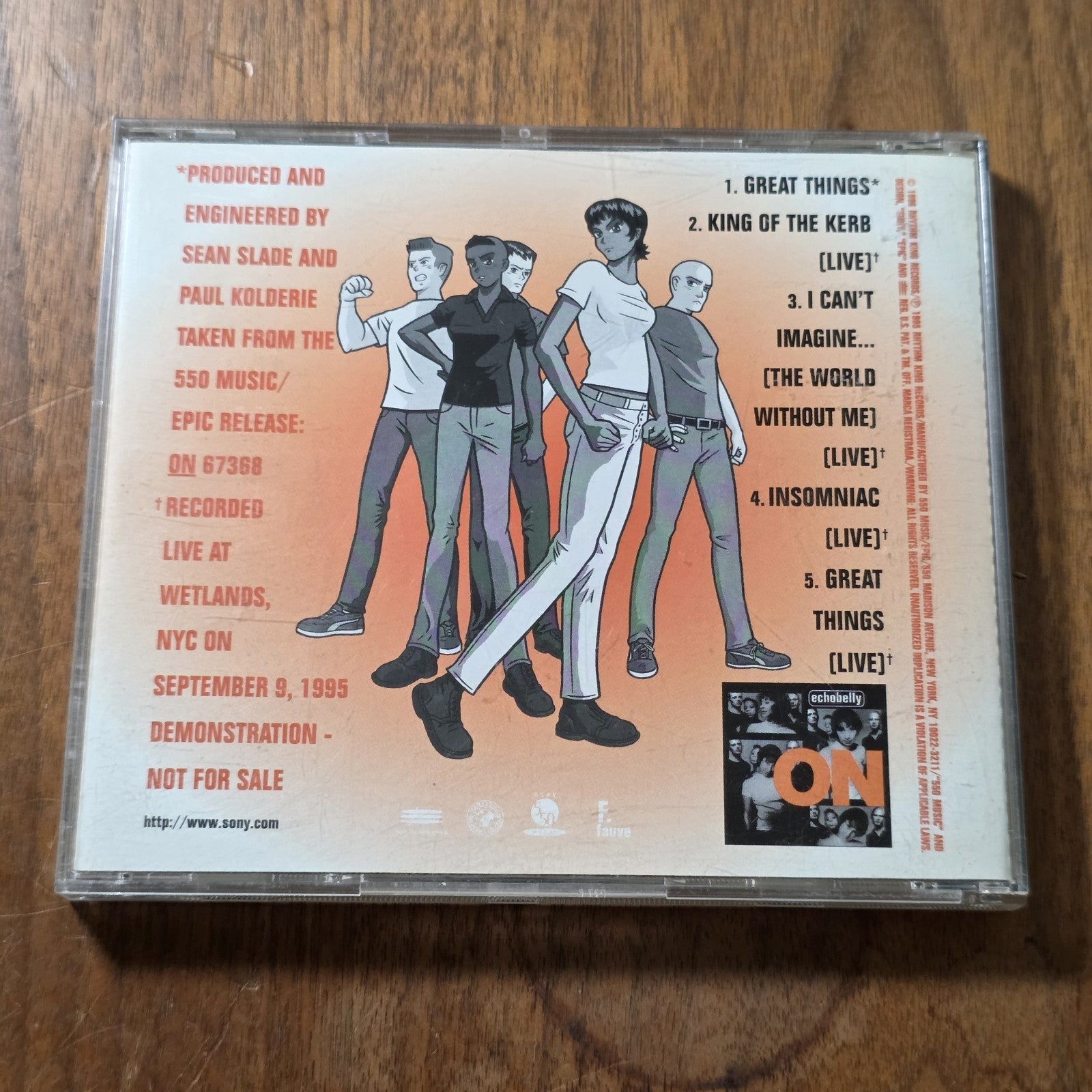Echobelly - Great Things CD Single 1995 Britpop Promo Signed Autographed HTF