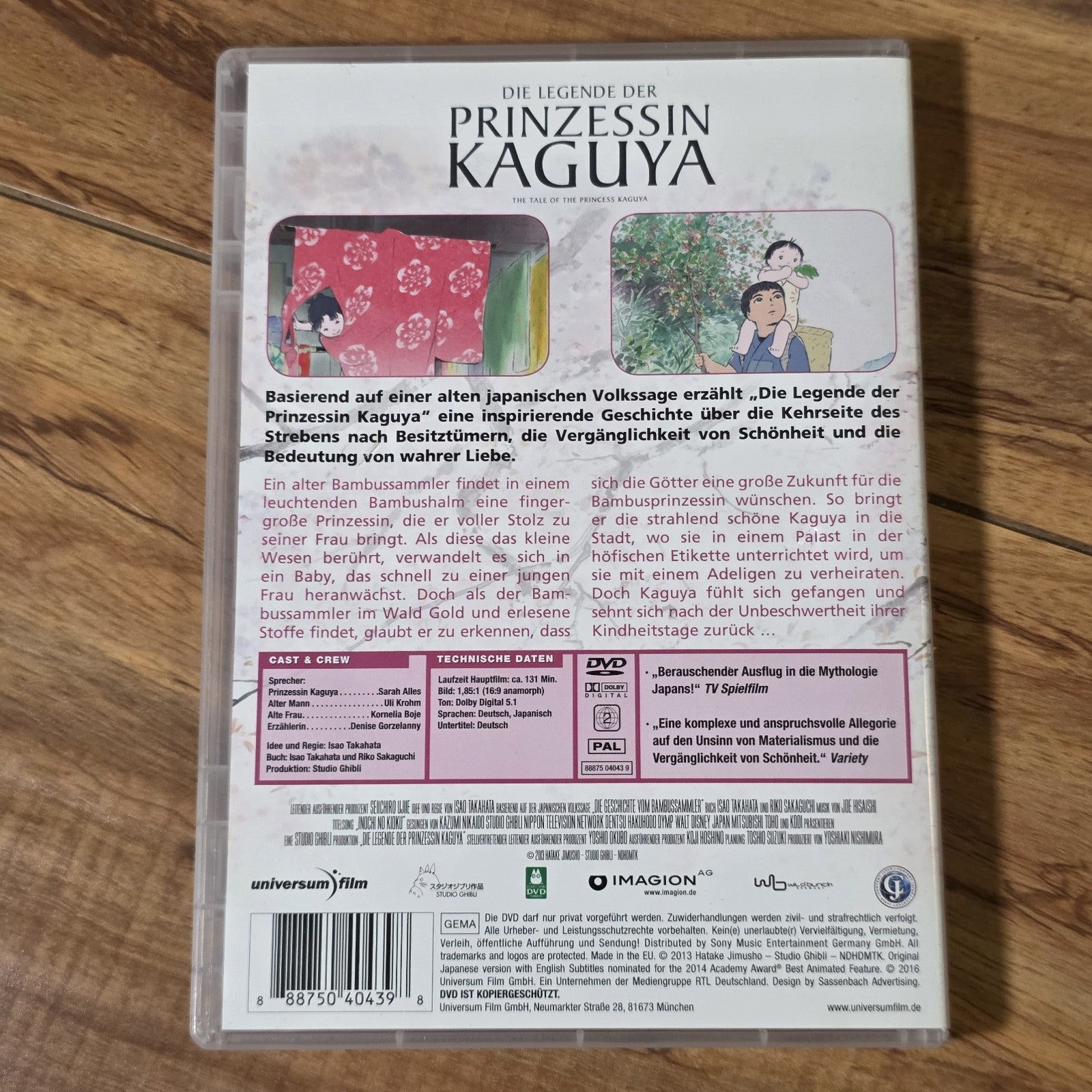 Die Legende Der Prinzessin Kaguya 2013 DVD Tale Of The Princess Ghibli PAL Reg 2