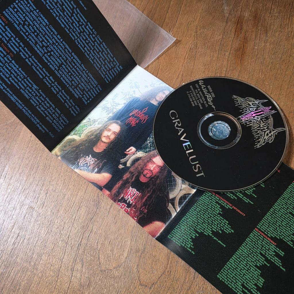Hellbound - Gravelust CD Album 1997 Death Metal Grind Wild Rags Records Rare HTF
