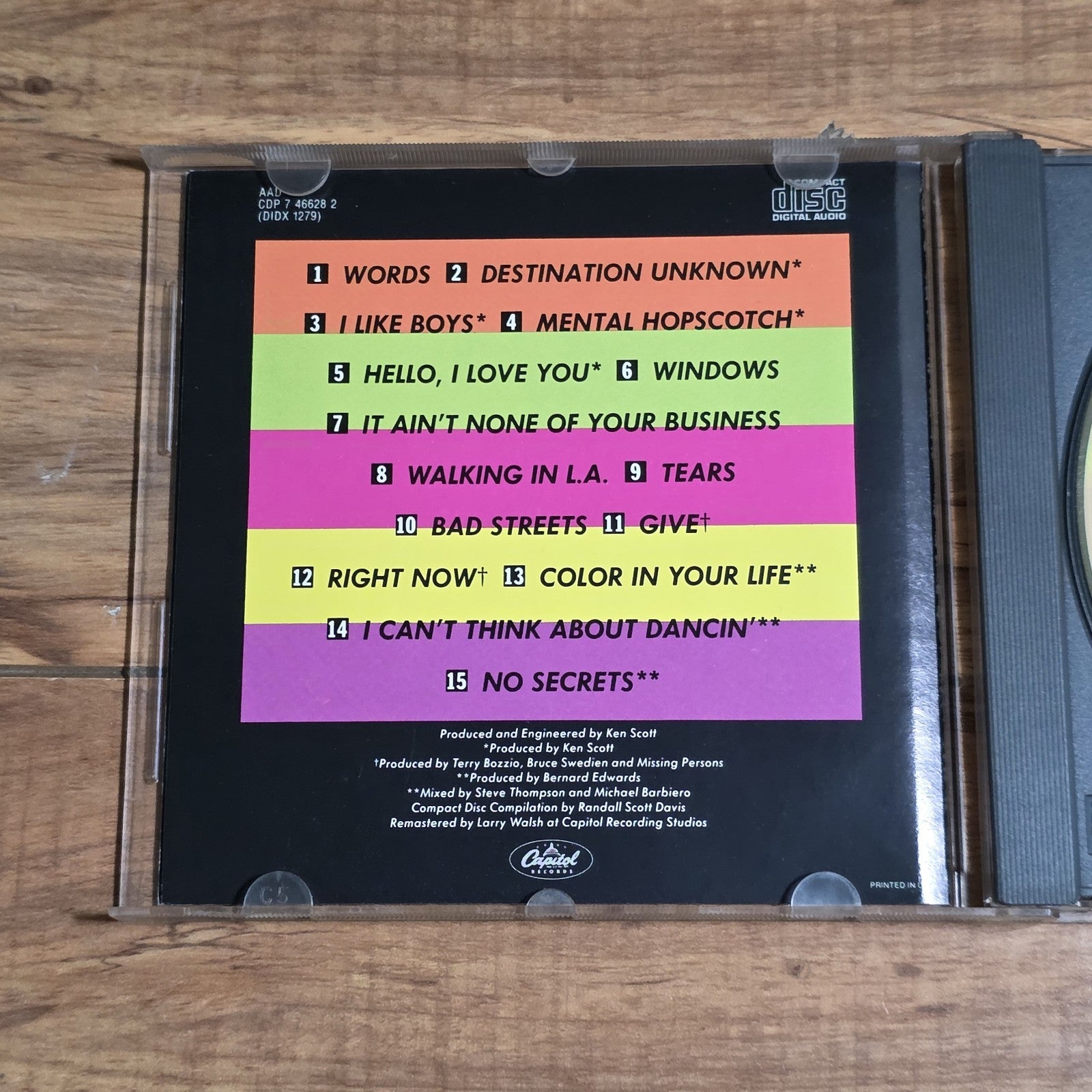 Missing Persons - The Best Of Missing Persons CD Compilation 1987 New Wave