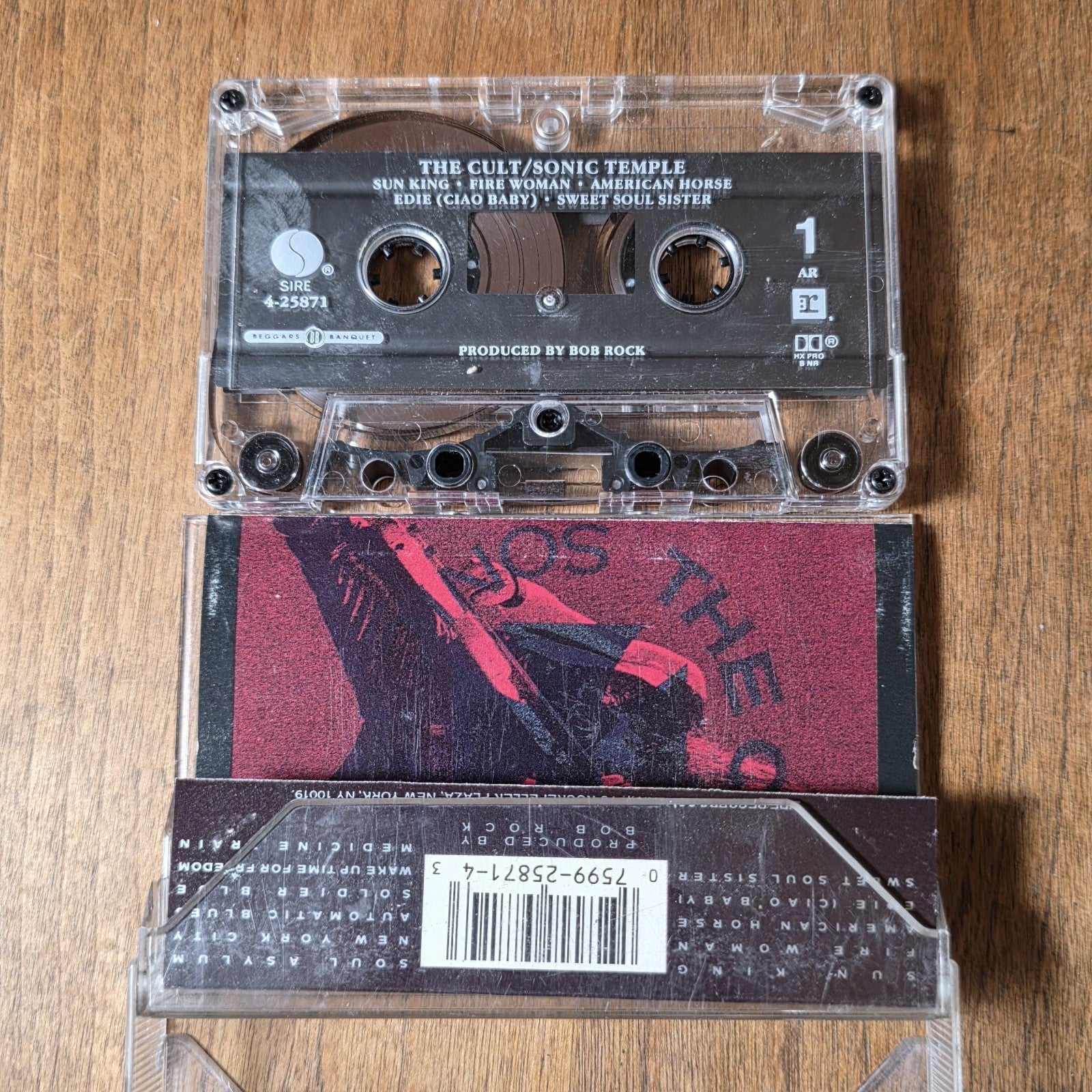 The Cult - Sonic Temple Cassette Album 1989 Hard Rock