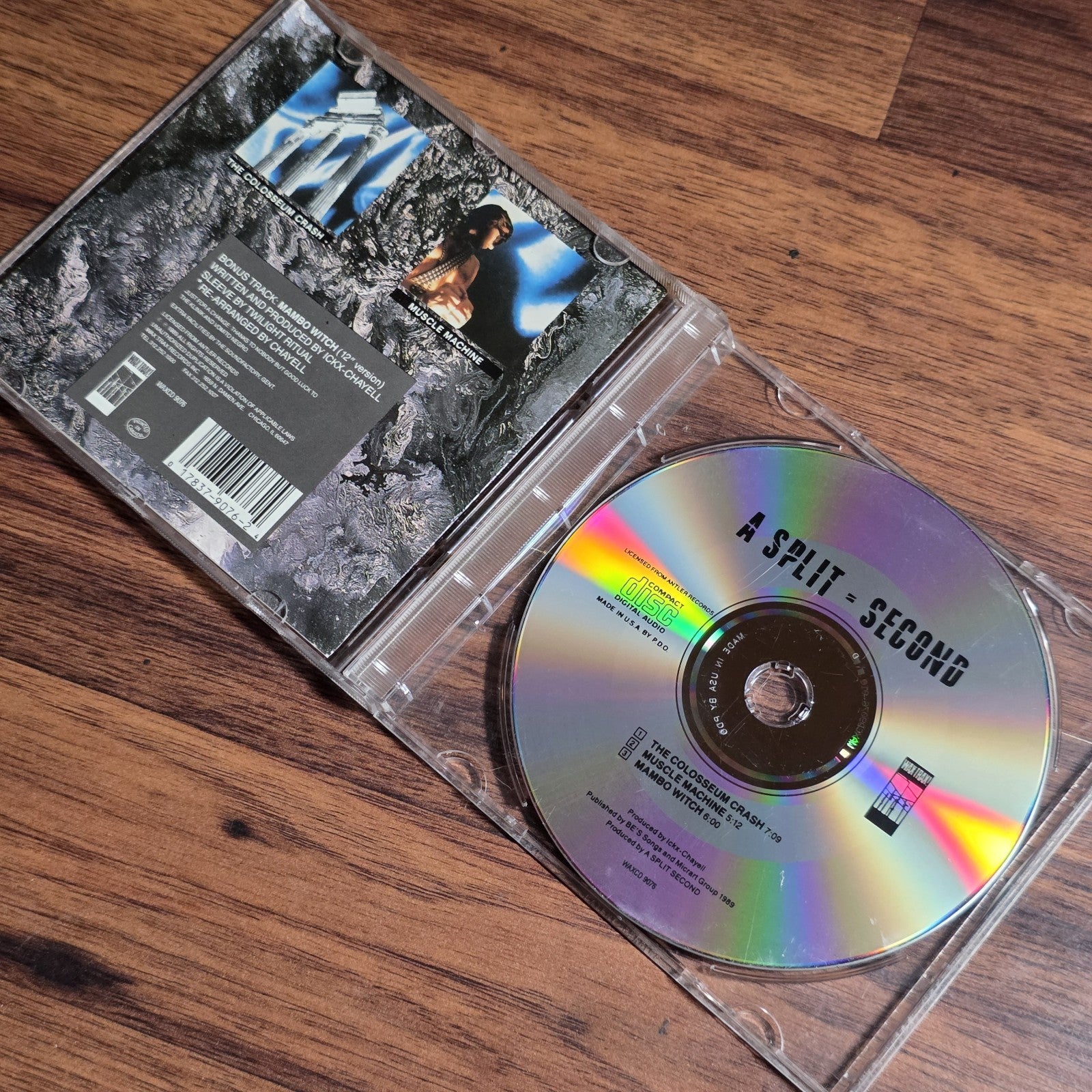 A Split Second - The Colosseum Crash Inside Out Remix CD Single 1991 EBM Rare