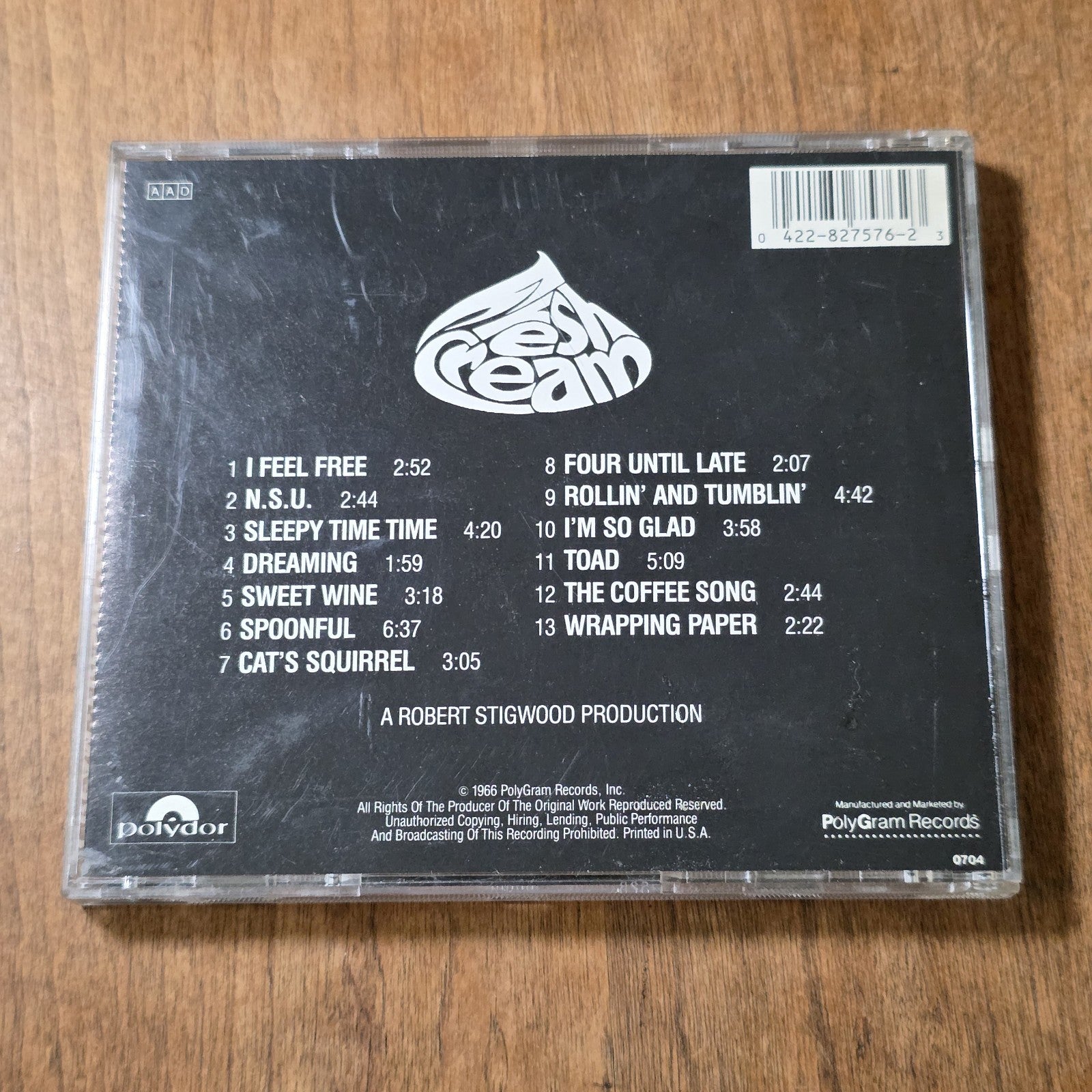 Cream - Fresh Cream CD Album 1988 Classic Rock