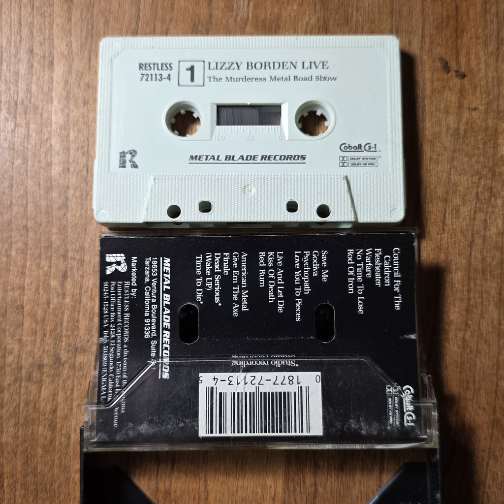 Lizzy Borden - The Murderess Metal Road Show Cassette Live 1986 Heavy Metal
