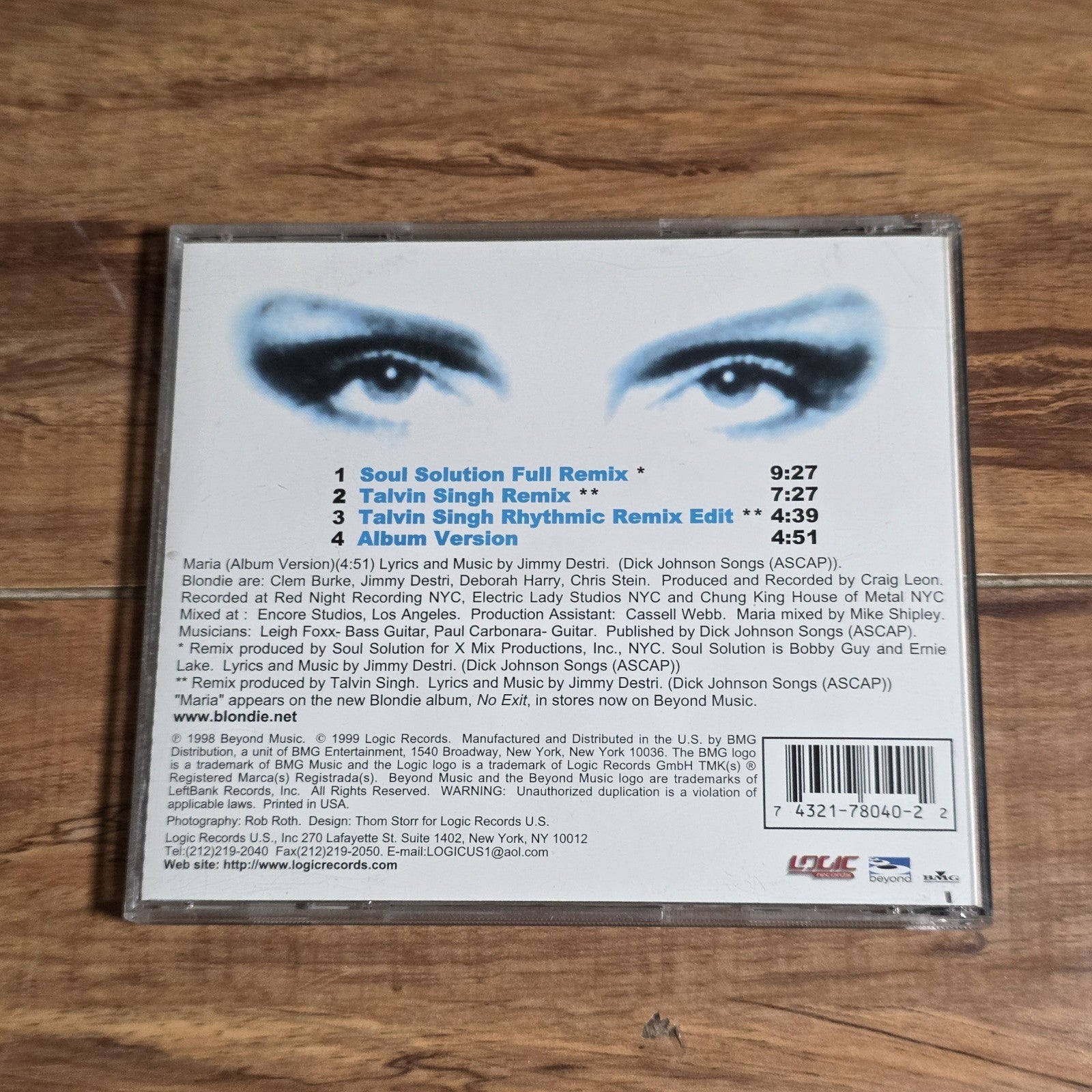 Blondie - Maria CD Maxi Single 1999 New Wave