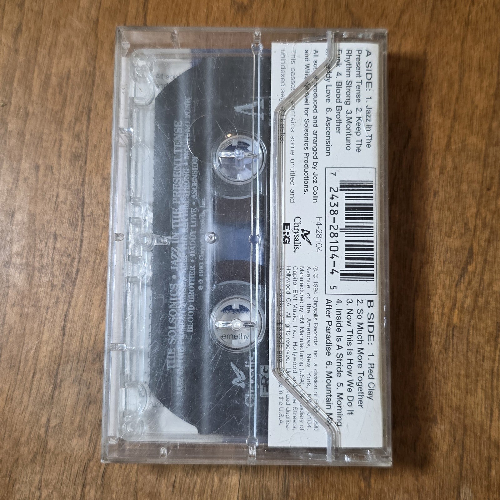 The Solsonics - Jazz In The Present Tense Album 1994 Jazz Hip Hop Cassette