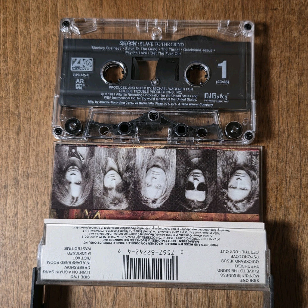 Skid Row - Slave to the Grind Cassette Album 1991 Heavy Metal