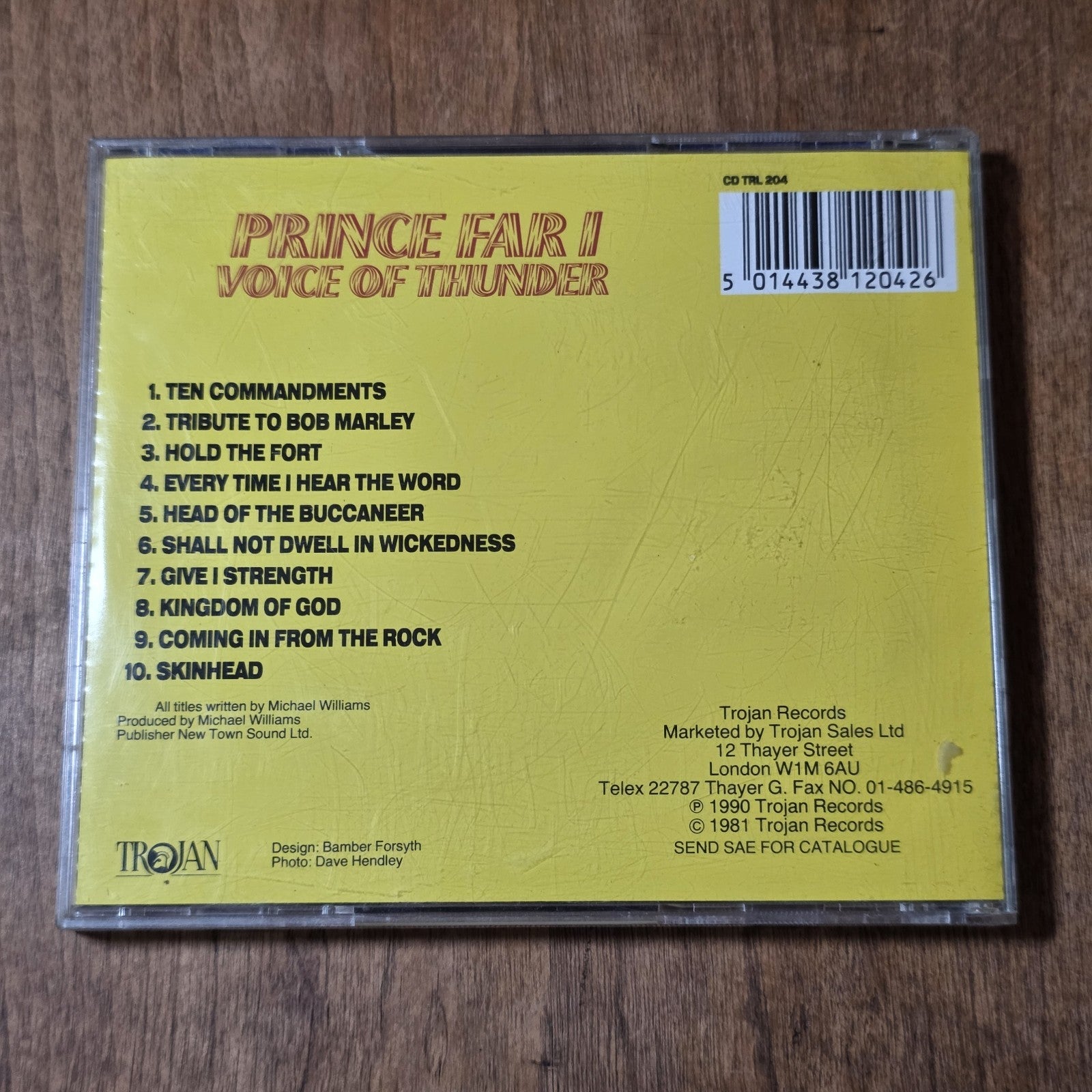 Prince Far I - Voice of Thunder CD Album 1990 Reggae Trojan Rare HTF