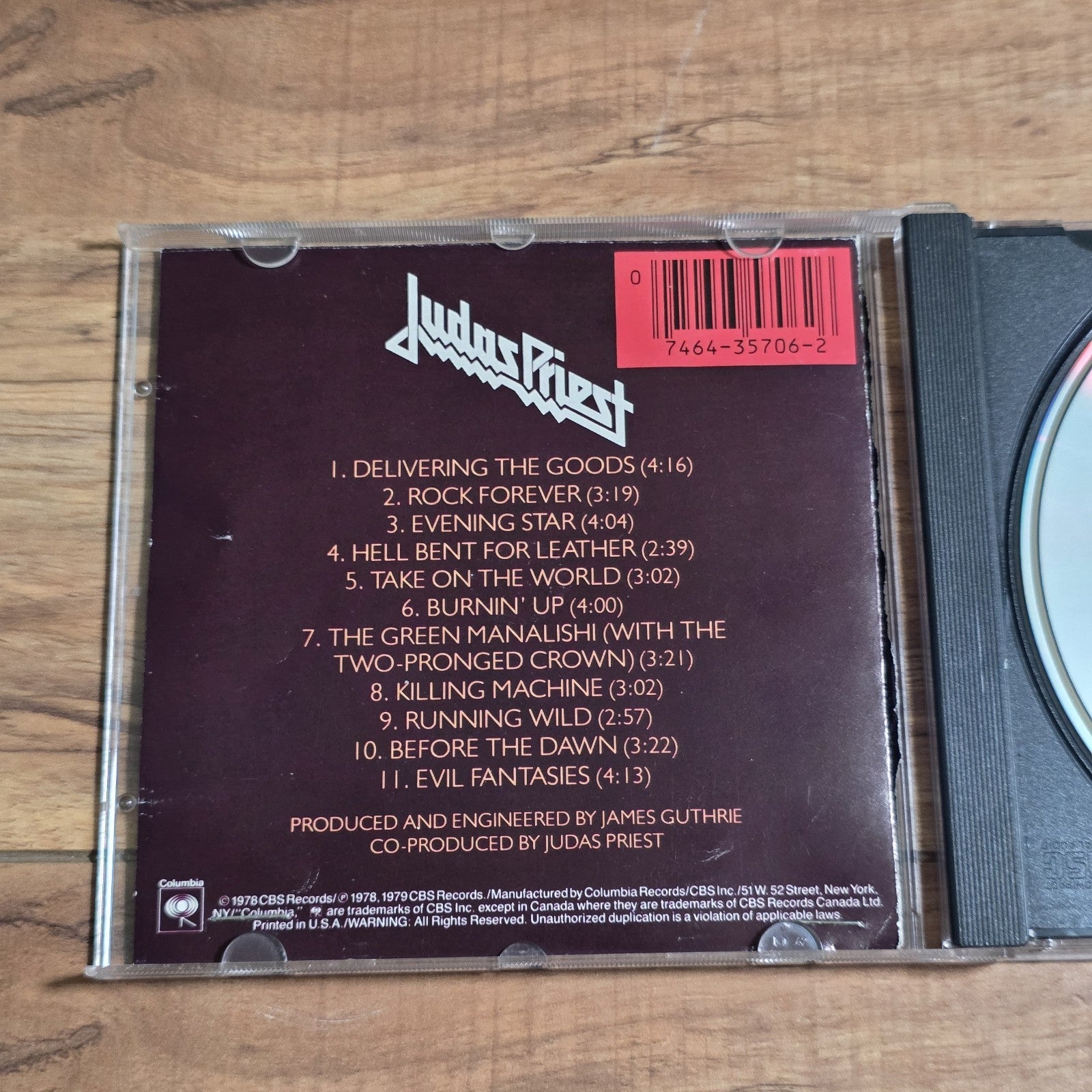 Judas Priest - Hell Bent For Leather CD Album 1978 Heavy Metal