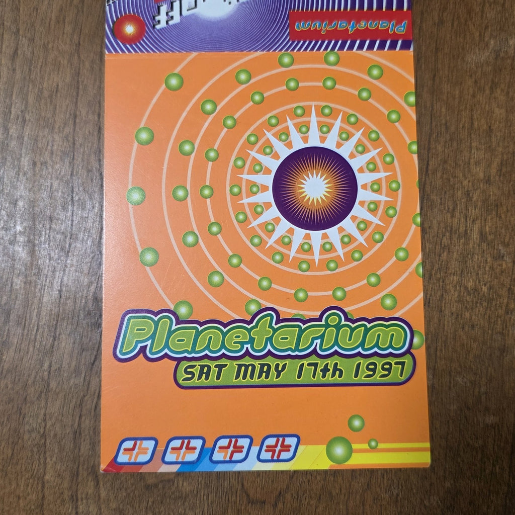 Planetarium 1997 Rave Flyer Los Angeles Hollywood DJ Dan DJ Fury EDM Unfolded
