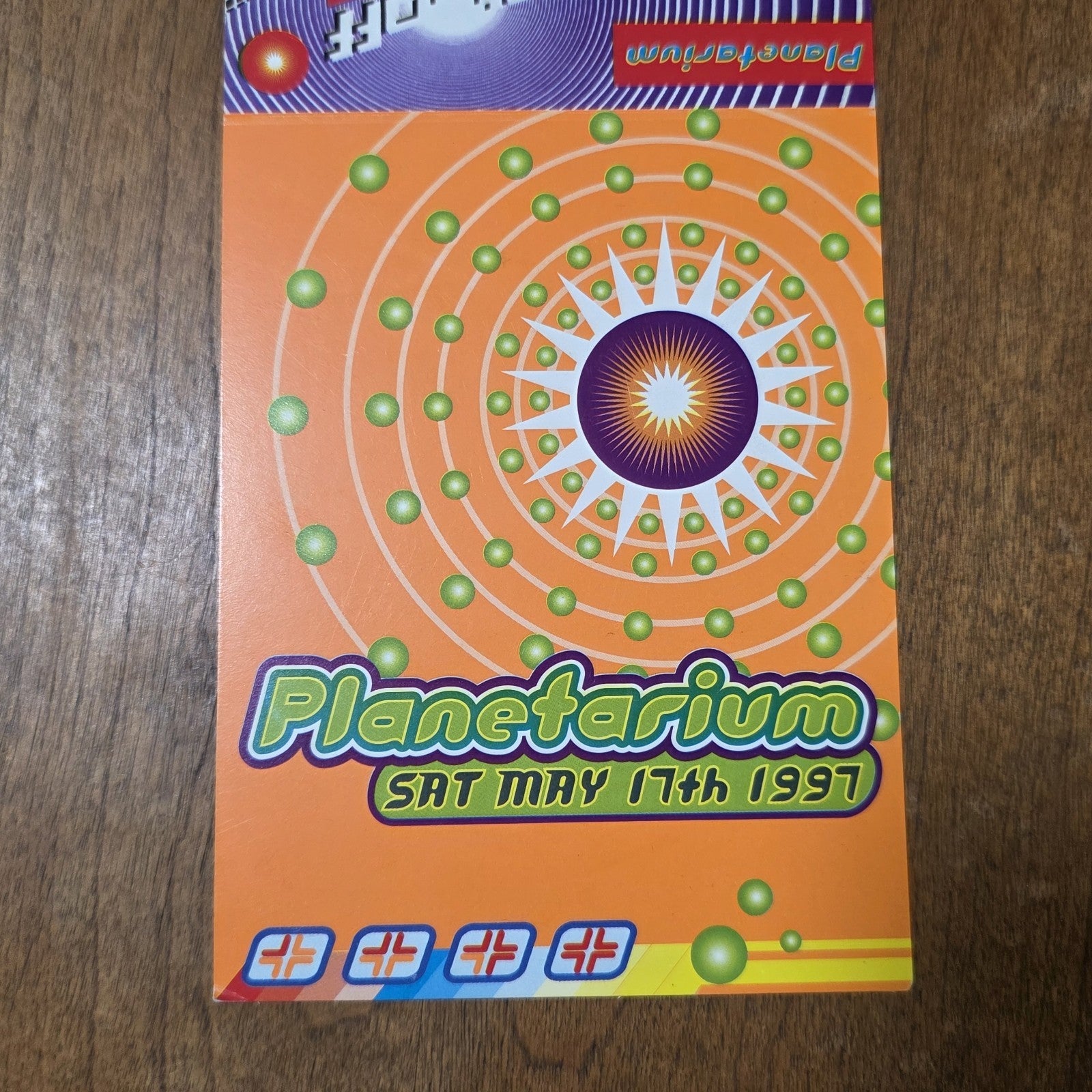 Planetarium 1997 Rave Flyer Los Angeles Hollywood DJ Dan DJ Fury EDM Unfolded