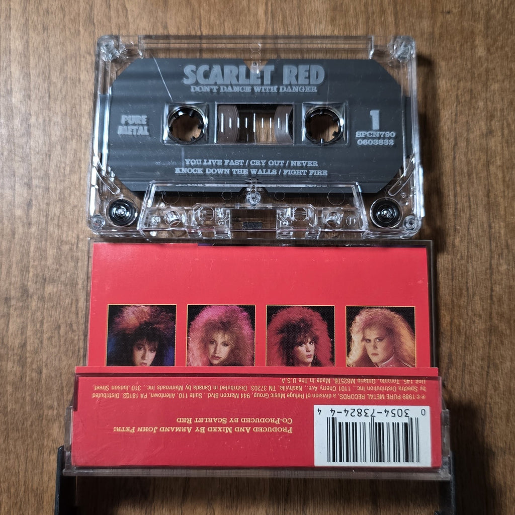 Scarlet Red - Don't Dance With Danger Cassette Album 1989 Heavy Metal Rare HTF