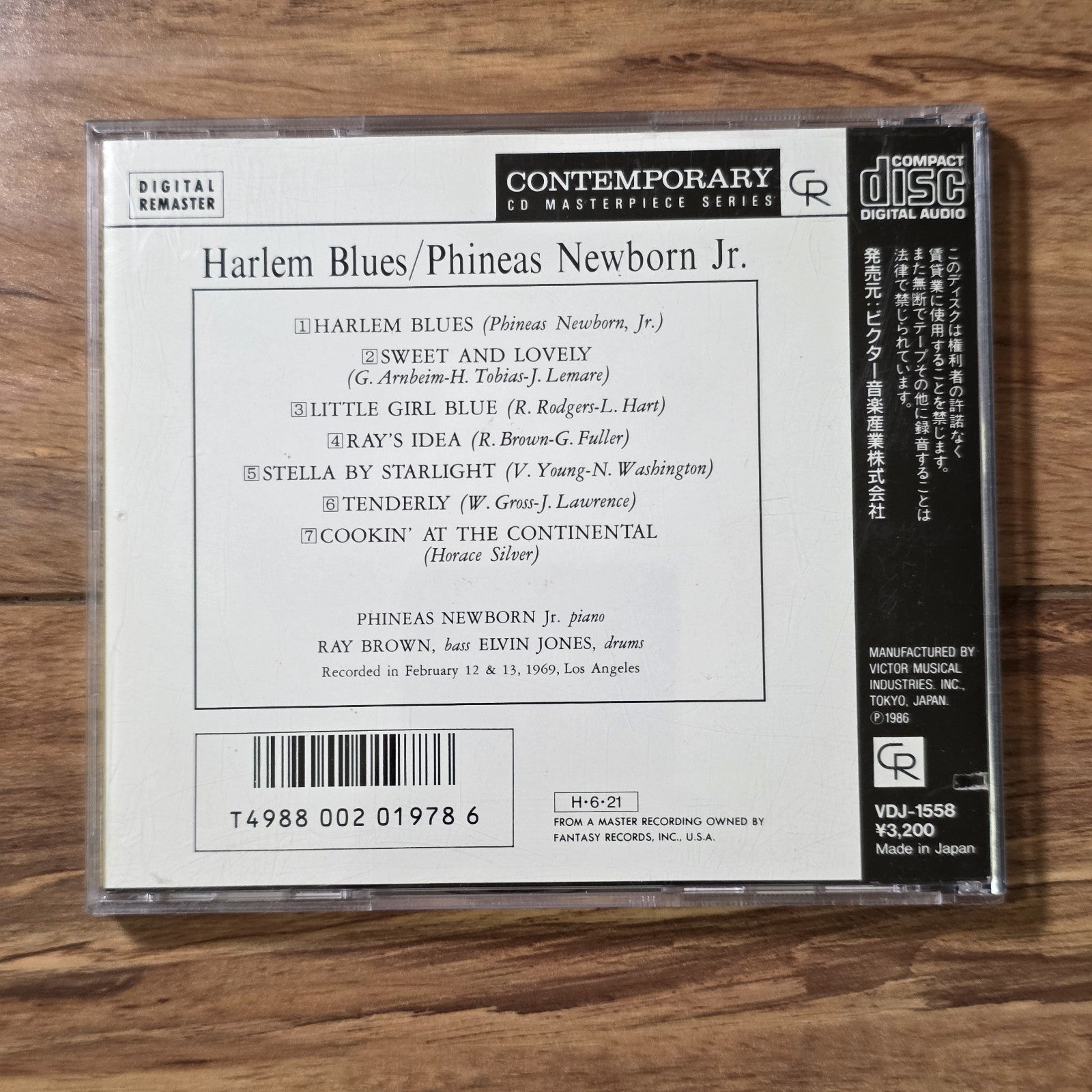 Phineas Newborn Jr. - Harlem Blues CD Album 1986 Reissue Japan Import Jazz HTF