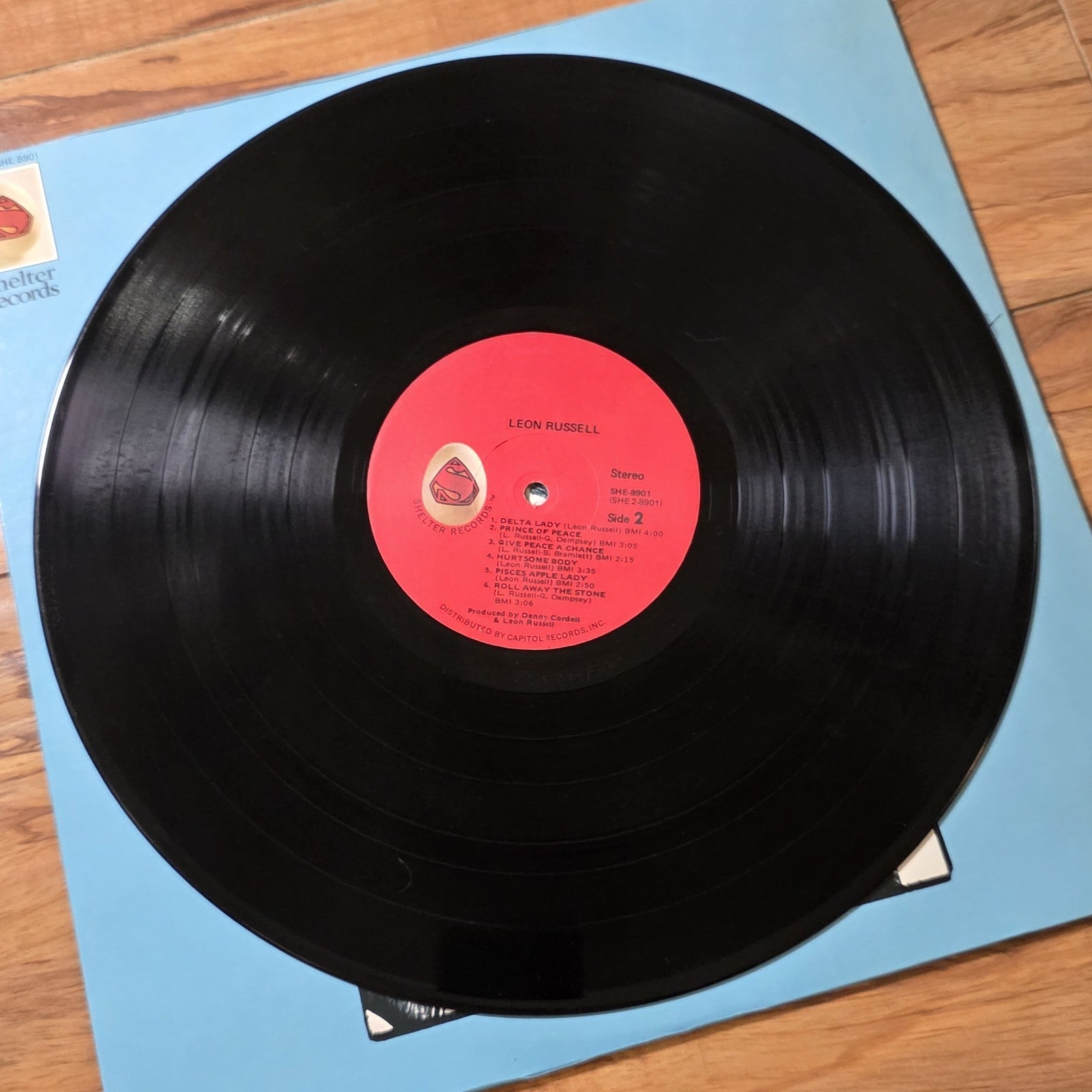 Leon Russell - Leon Russell Vinyl LP 1970 Rock Shelter Records Superman Logo VG