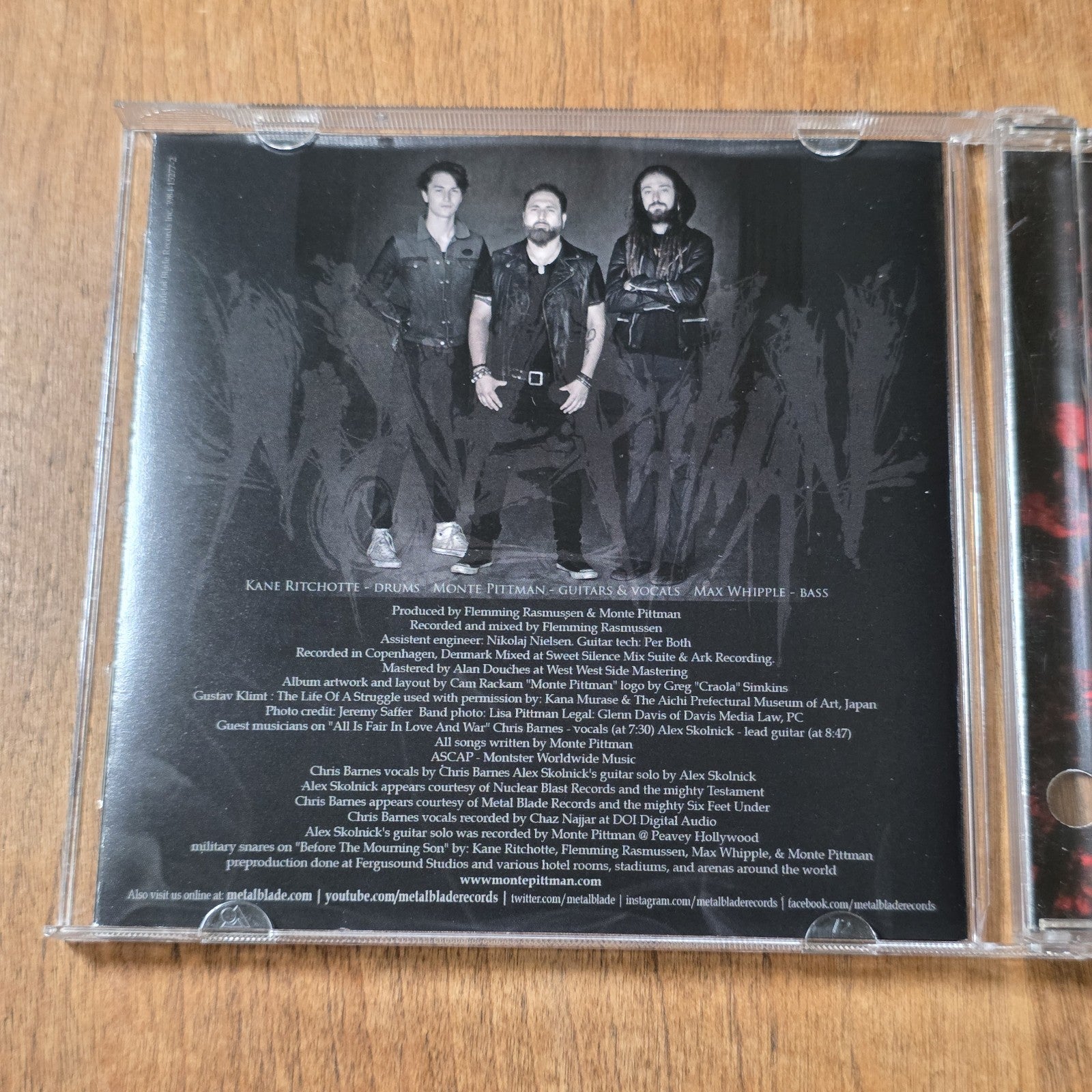 Monte Pittman - Power of Three CD Album 2014 Heavy Metal Metal Blade Records