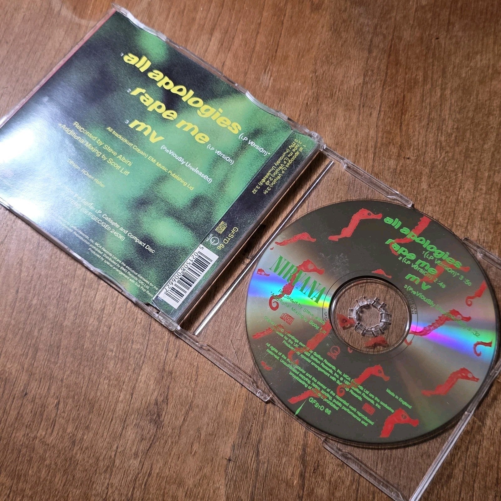 Nirvana - All Apologies CD Single 1993 Alternative Rock