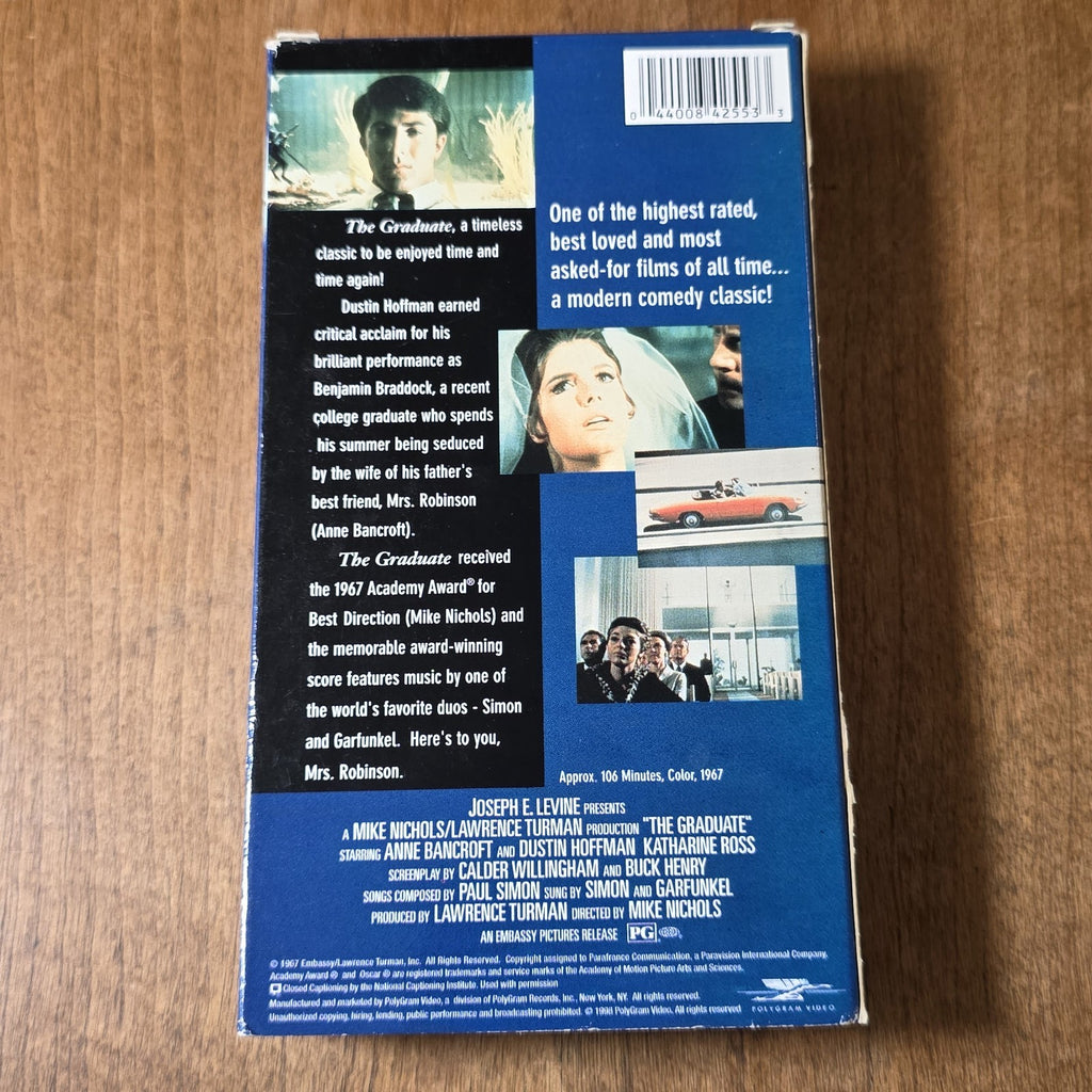 The Graduate VHS 1967 Drama Dustin Hoffman