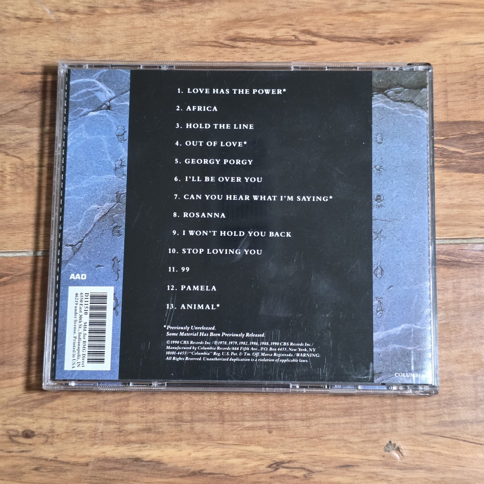 Toto - Past To Present 1977 - 1990 CD Compilation 1990 Pop Rock