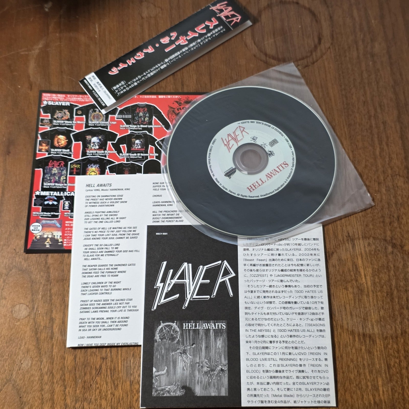 Slayer - Hell Awaits CD Album 1985 Thrash Metal Japan Import OBI Rare HTF