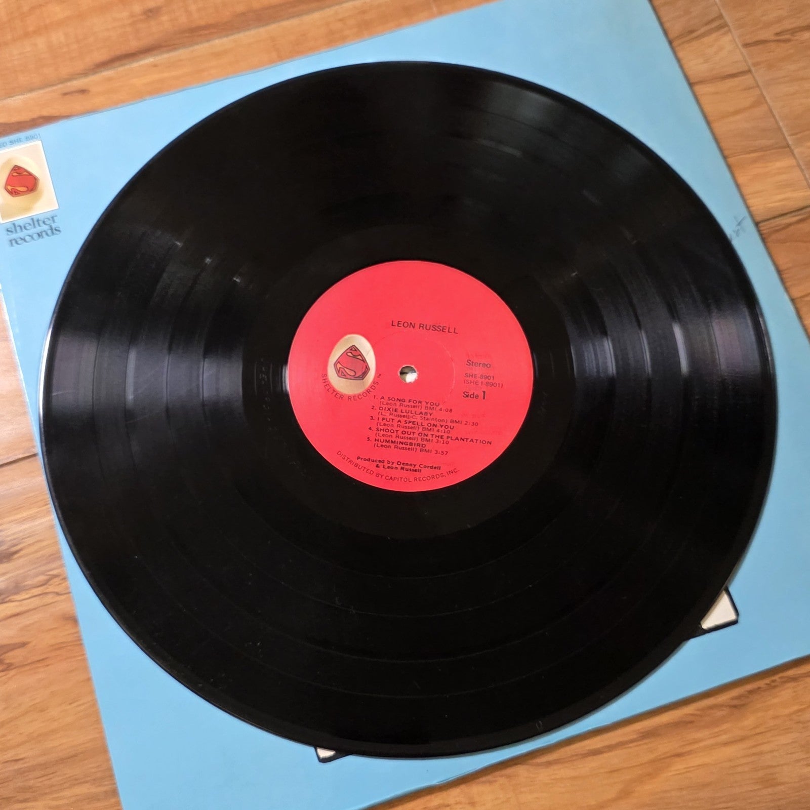 Leon Russell - Leon Russell Vinyl LP 1970 Rock Shelter Records Superman Logo VG