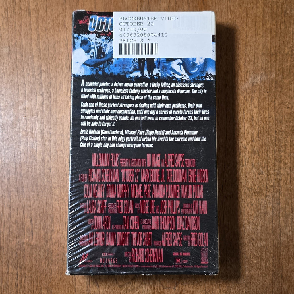 October 22 VHS 1998 Drama Mark Boone Jr Richard Schenkman
