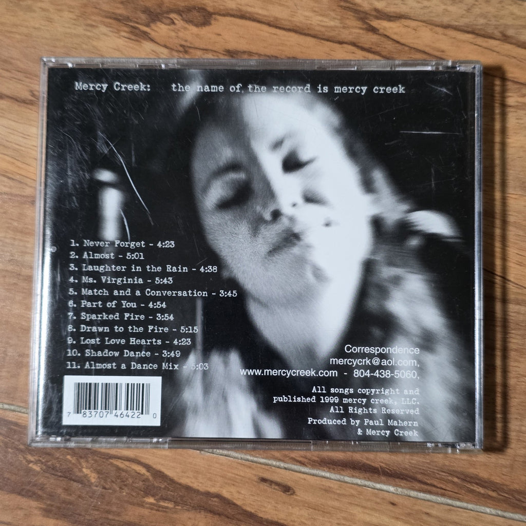 Mercy Creek - The Name Of The Record Is Mercy Creek CD 1999 Folk Rock Obscure
