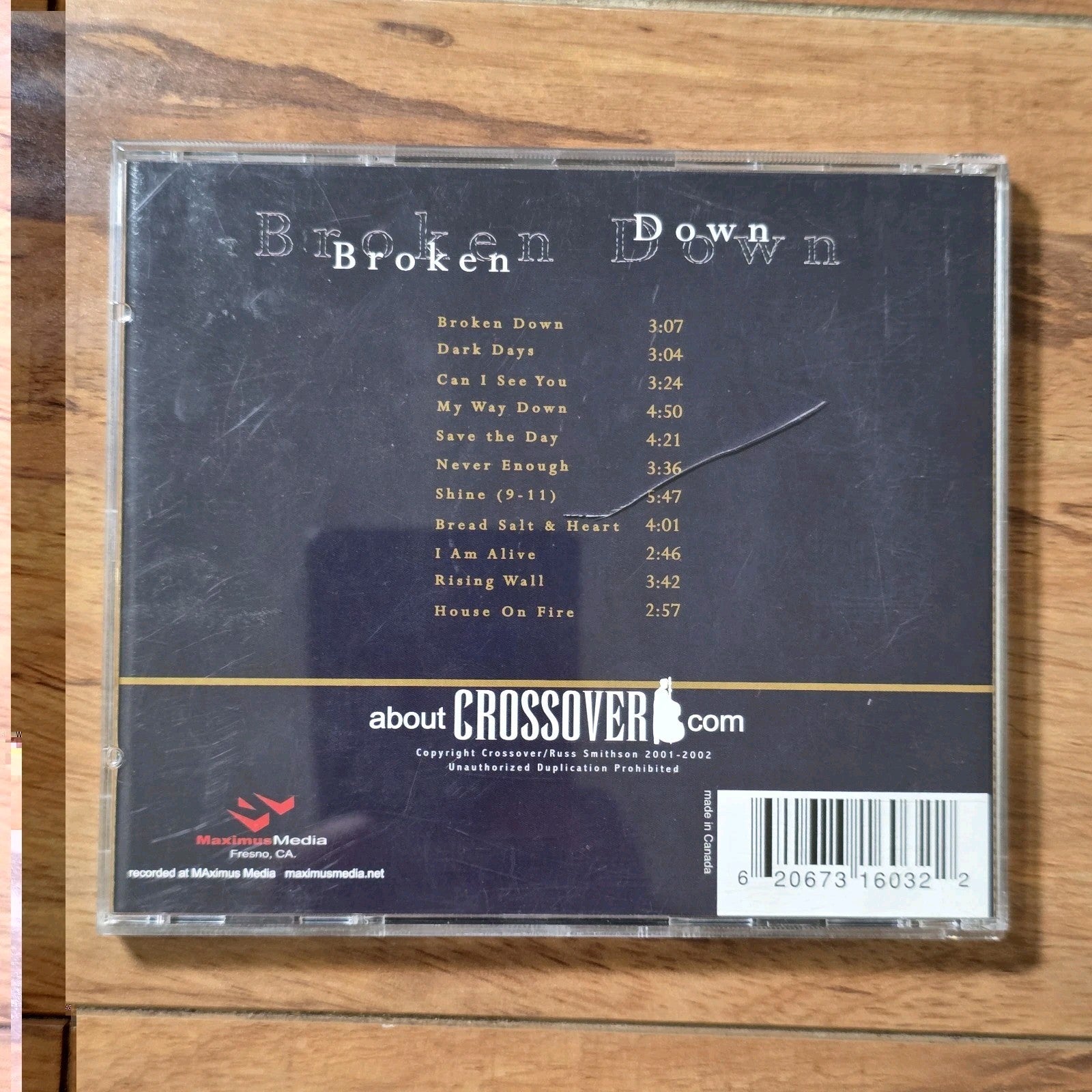 Broken Down - Crossover CD Album 2001 Rock HTF Obscure