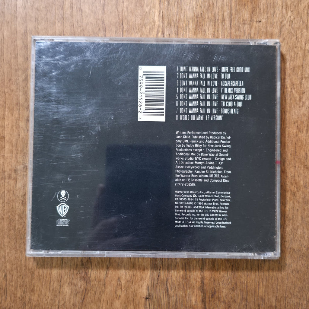 Jane Child - Don't Wanna Fall In Love CD Single 1989 New Jack Swing