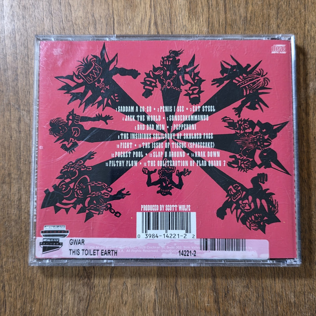 GWAR - This Toilet Earth CD Album 1994 Thrash Metal Metal Blade Rare HTF