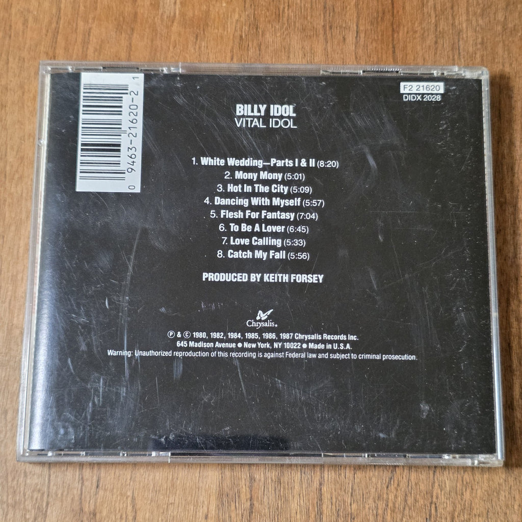 Billy Idol - Vital Idol CD Compilation 1990 Rock