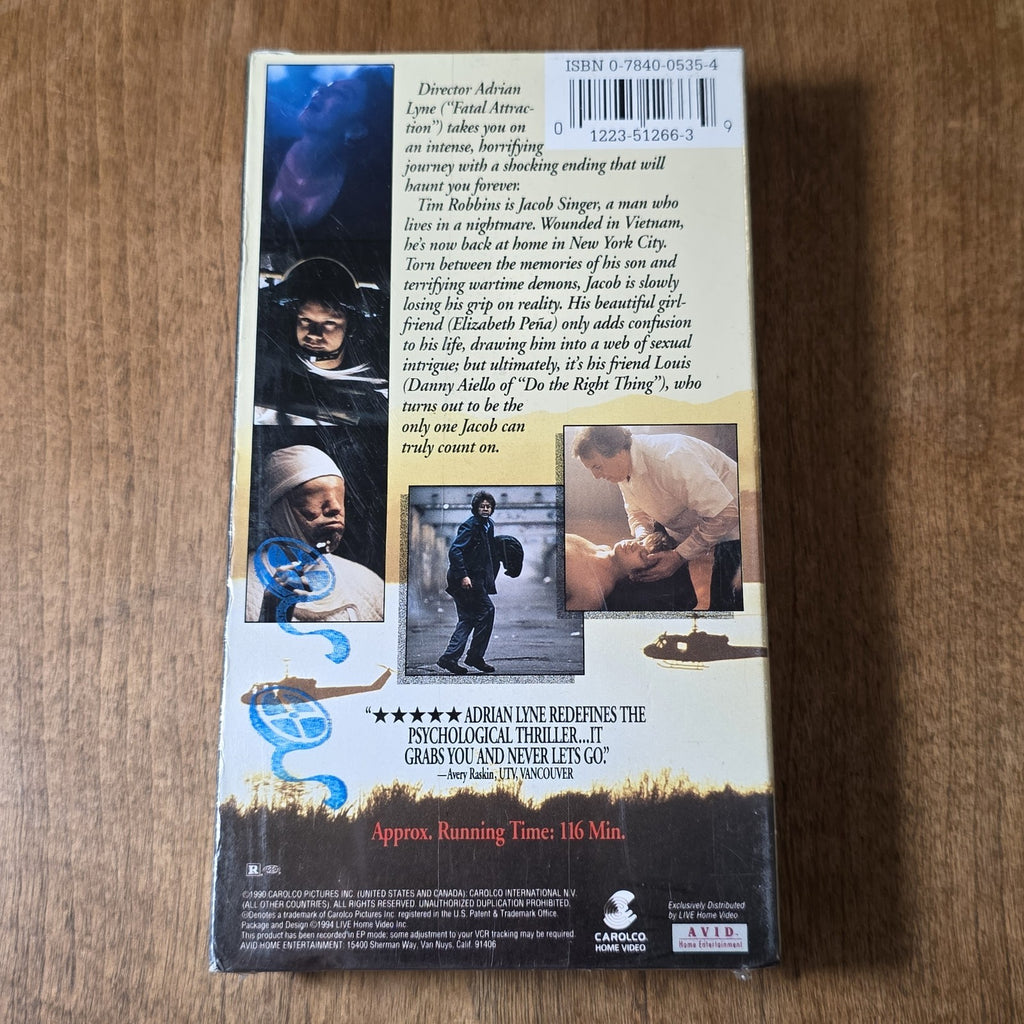 Jacob's Ladder VHS 1990 Horror Thriller Factory Hi-Fi Tim Robbins Sealed New