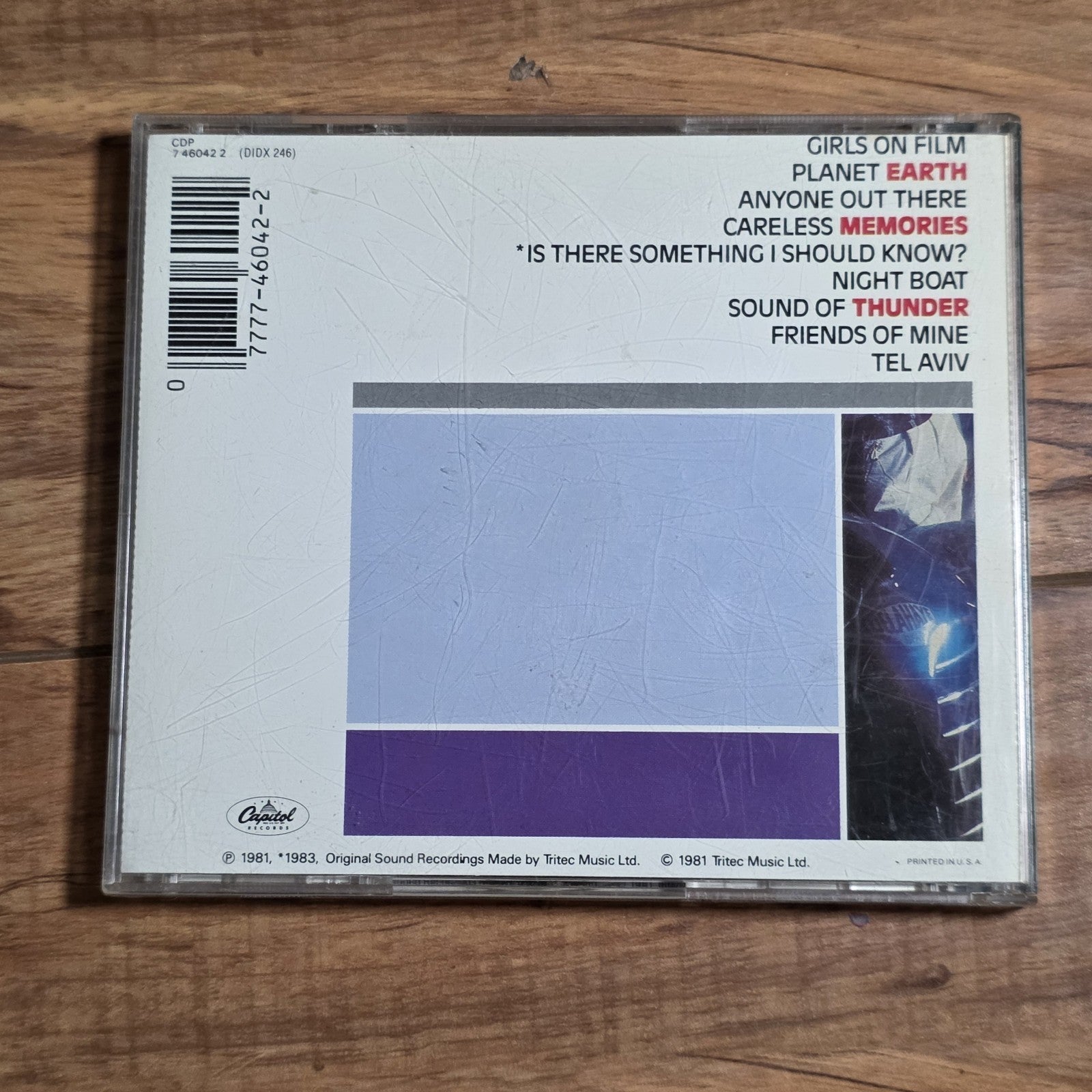 Duran Duran - Duran Duran CD Album 1981 New Wave Japan for US 1st Press Rare HTF