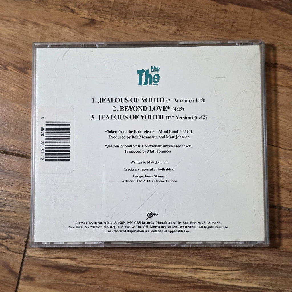 The The - Jealous Of Youth CD Single 1990 Promo Epic Records Alternative Rock